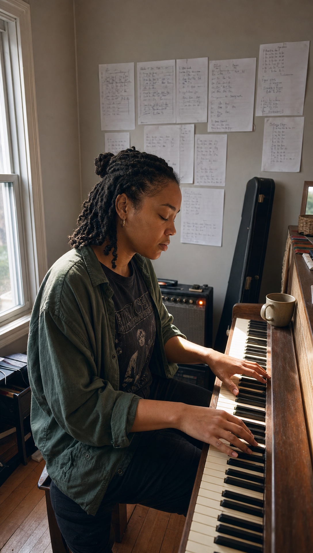 Musician at keys
